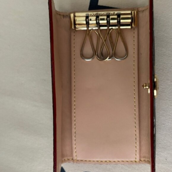 LV Monogram💙💛Takashi Murakami 💜💗💚4 Key Holder / Black - Picture 7 of 8